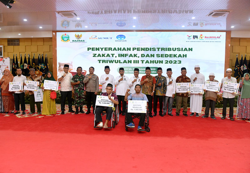 Zakat Infak Dan Sedekah Baznas Sumut Capai Rp2 4 Miliar Pj Gubernur