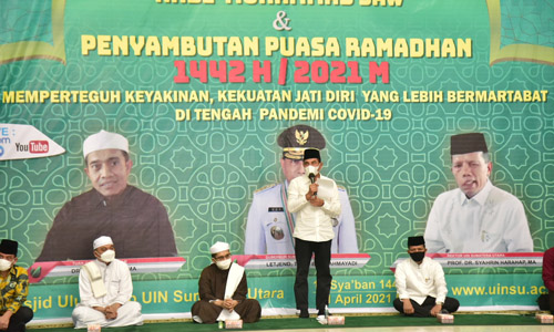 Gubernur Edy Rahmayadi Hadiri Peringatan Isra Mikraj di UIN Sumut